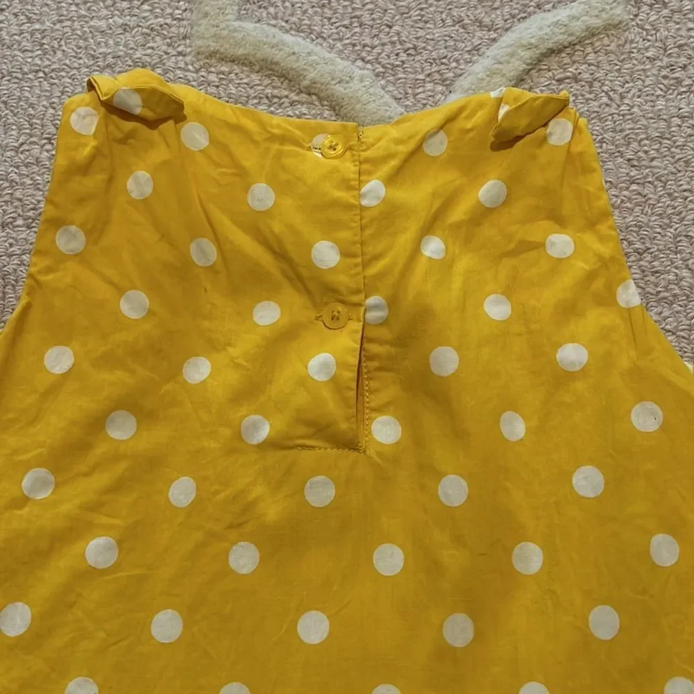 Gap yellow polka dot dress